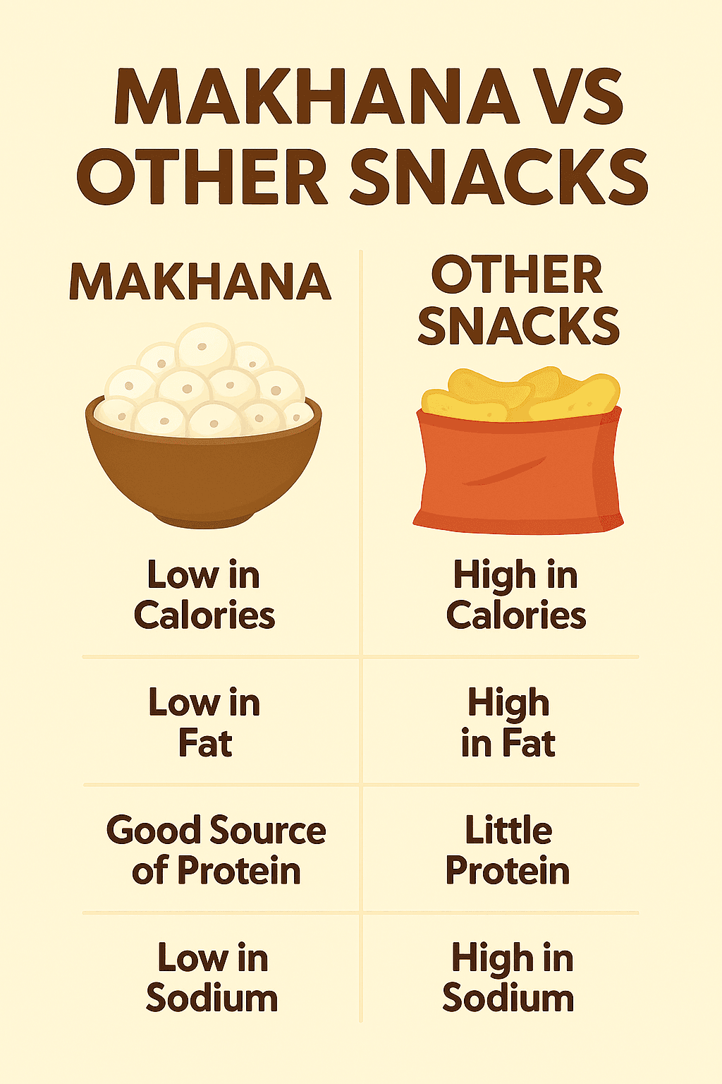 Makhana vs Other Snacks